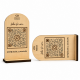 Επιτραπέζιο Stand με Λογότυπο & QR Code | Μονής Όψης | 12 x 8cm
